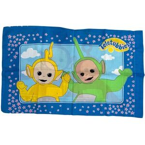 Teletubbies Pillowcase Standard Tinky Winky Dipsy Po Laa-Laa 1998 Vintage